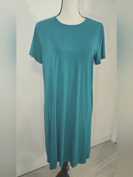 J. Jill Dresses & Skirts - J. Jill Wearable Collection Teal Short-Sleeve Shift Dress Relaxed Loose, size M